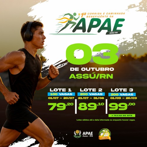 1ª CORRIDA E CAMINHADA BENEFICENTE DA APAE ASSÚ 2026