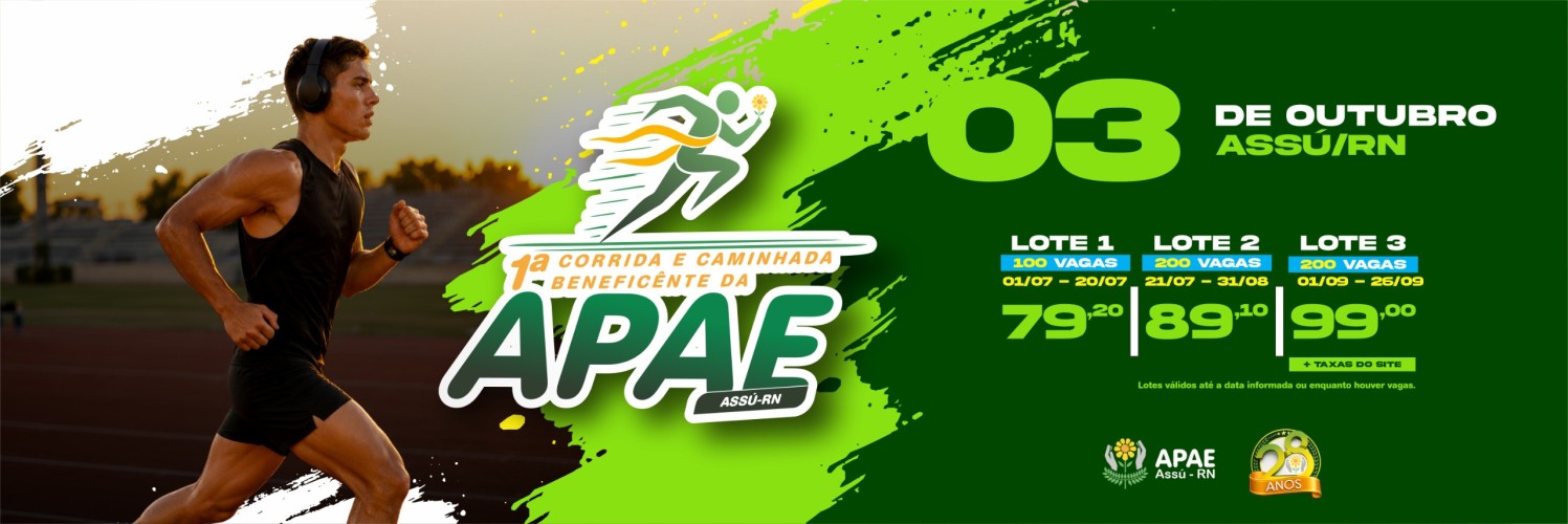 1ª CORRIDA E CAMINHADA BENEFICENTE DA APAE ASSÚ 2026